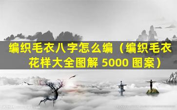 编织毛衣八字怎么编（编织毛衣花样大全图解 5000 图案）